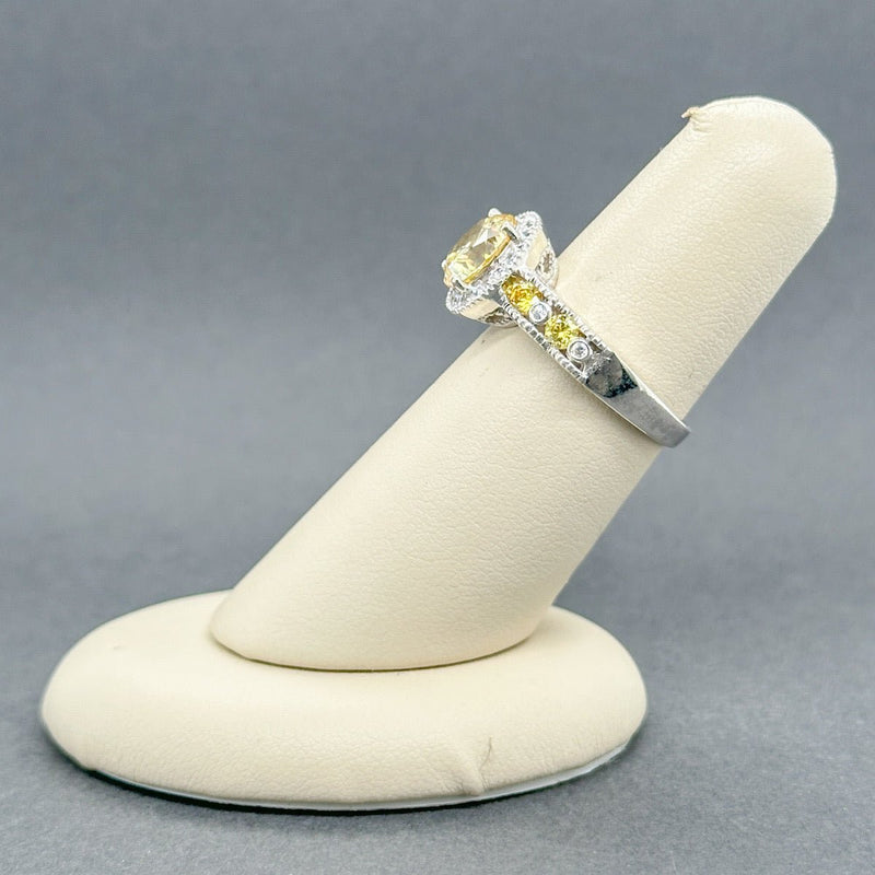 Estate SS Yellow CZ Promise Ring - Walter Bauman Jewelers