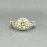 Estate SS Yellow CZ Promise Ring - Walter Bauman Jewelers