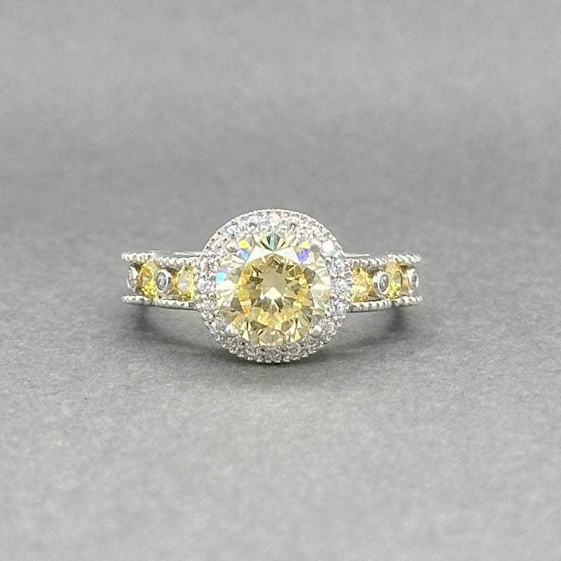 Estate SS Yellow CZ Promise Ring - Walter Bauman Jewelers