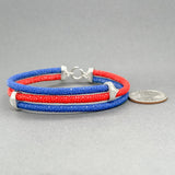 Estate StingHD SS Red & Blue Stingray Bracelet - Walter Bauman Jewelers