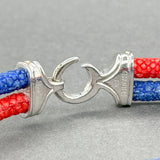 Estate StingHD SS Red & Blue Stingray Bracelet - Walter Bauman Jewelers