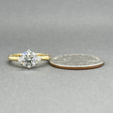 Estate Tacori 18K Y Gold 1.29ctw G - H/VS1 - SI1 Diamond Eng Ring GIA - Walter Bauman Jewelers