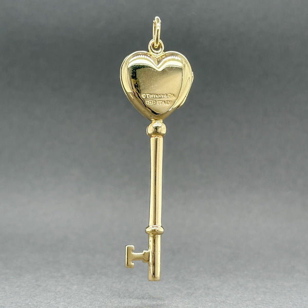 Estate Tiffany & Co. 14K Y Gold 2” Heart Key Locket Pendant - Walter Bauman Jewelers