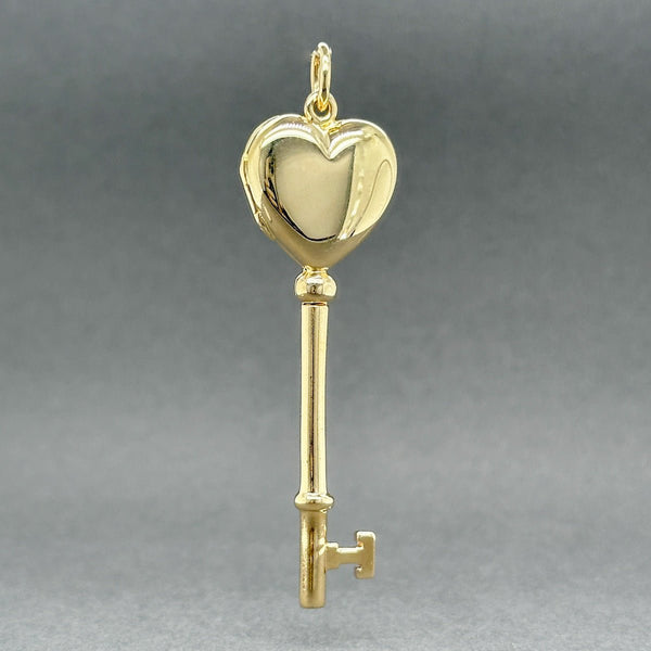 Estate Tiffany & Co. 14K Y Gold 2” Heart Key Locket Pendant - Walter Bauman Jewelers