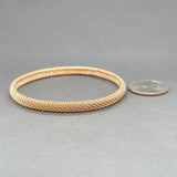 Estate Tiffany & Co. 18K R Gold Somerset Bangle Bracelet - Walter Bauman Jewelers