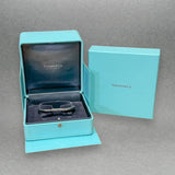 Estate Tiffany & Co. 18K W Gold Lock Bangle Bracelet - Walter Bauman Jewelers