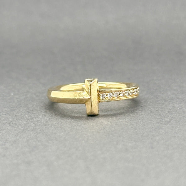 Estate Tiffany & Co. 18K Y Gold 0.08ctw G/VS2 - SI1 Diamond T1 Ring - Walter Bauman Jewelers