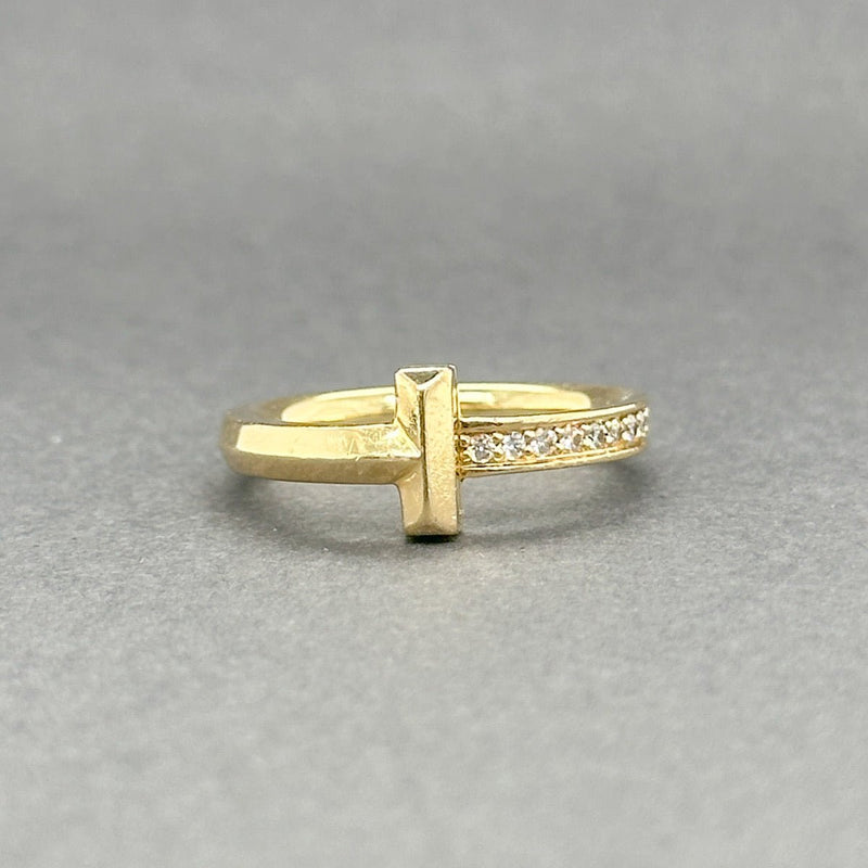 Estate Tiffany & Co. 18K Y Gold 0.08ctw G/VS2 - SI1 Diamond T1 Ring - Walter Bauman Jewelers