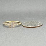 Estate Tiffany & Co. 18K Y Gold 0.13ctw G/VS2 Diamond T Wire Ring - Walter Bauman Jewelers