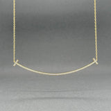 Estate Tiffany & Co. 18K Y Gold 0.28ctw G/VS1 Diamond T Smile Necklace - Walter Bauman Jewelers