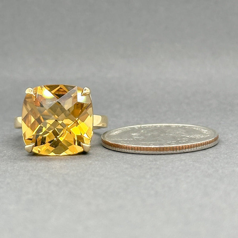 Estate Tiffany & Co. 18K Y Gold 11.19ct Citrine Sparkles Ring - Walter Bauman Jewelers