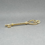 Estate Tiffany & Co. 18K Y Gold 2” Heart Key Pendant - Walter Bauman Jewelers