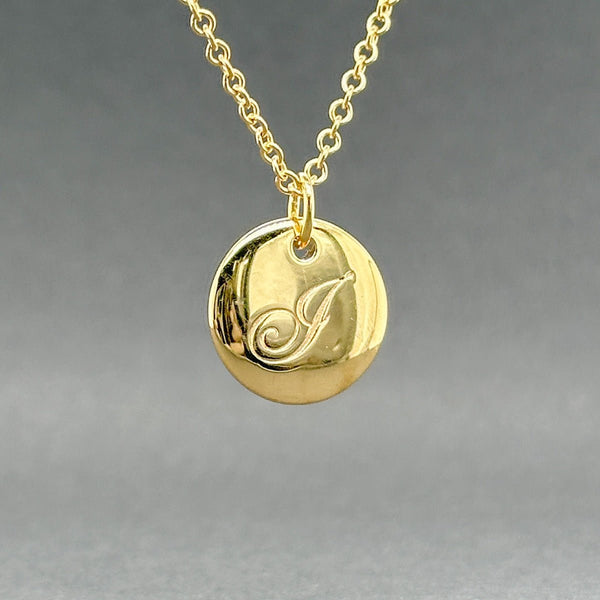 Estate Tiffany & Co. 18K Y Gold J Notes Pendant - Walter Bauman Jewelers