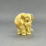 Estate Tiffany & Co. 18K Y Gold Ruby & Diamond Baby Elephant Pin - Walter Bauman Jewelers