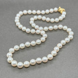 Estate Tiffany & Co. 18K Y Gold Signature X 16” Pearl Necklace - Walter Bauman Jewelers