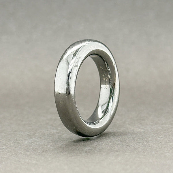 Estate Tiffany & Co Elsa Peretti Gunmetal Charcoal Donut Ring - Walter Bauman Jewelers