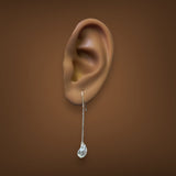 Estate Tiffany & Co. Peretti 14K W Gold Rock Crystal Teardrop Earrings - Walter Bauman Jewelers
