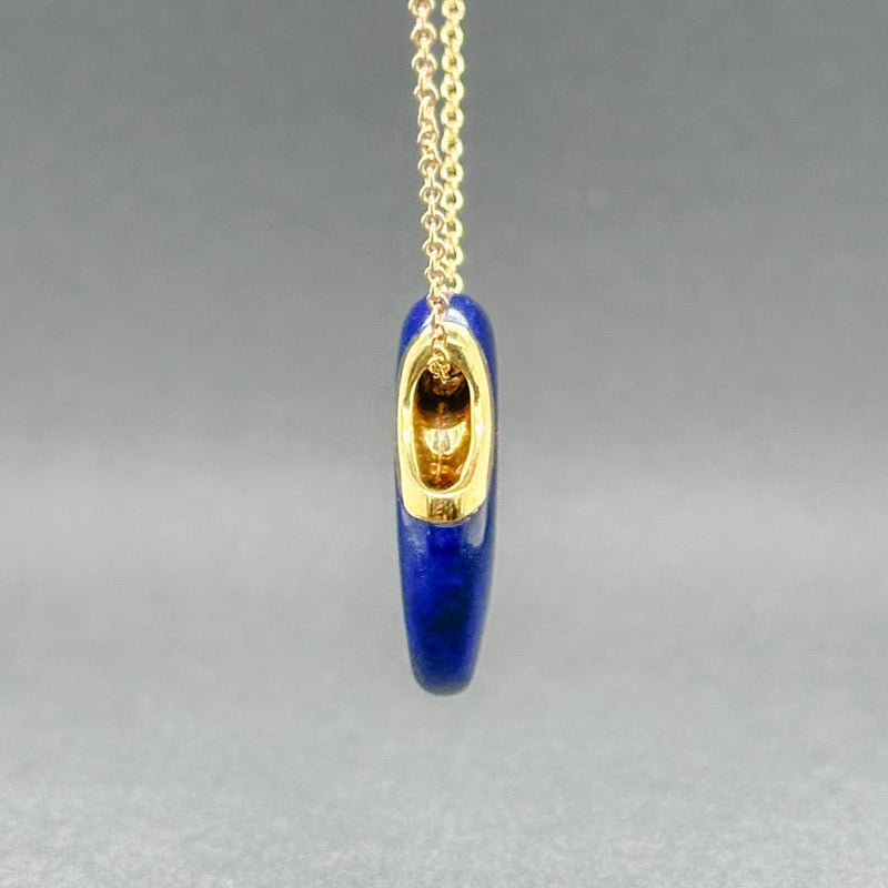 Estate Tiffany & Co. Peretti 18K Y Gold 14.10ct Lapis Lazuli Touchstone Pendant - Walter Bauman Jewelers