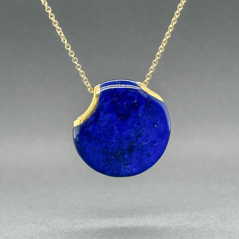 Estate Tiffany & Co. Peretti 18K Y Gold 14.10ct Lapis Lazuli Touchstone Pendant - Walter Bauman Jewelers