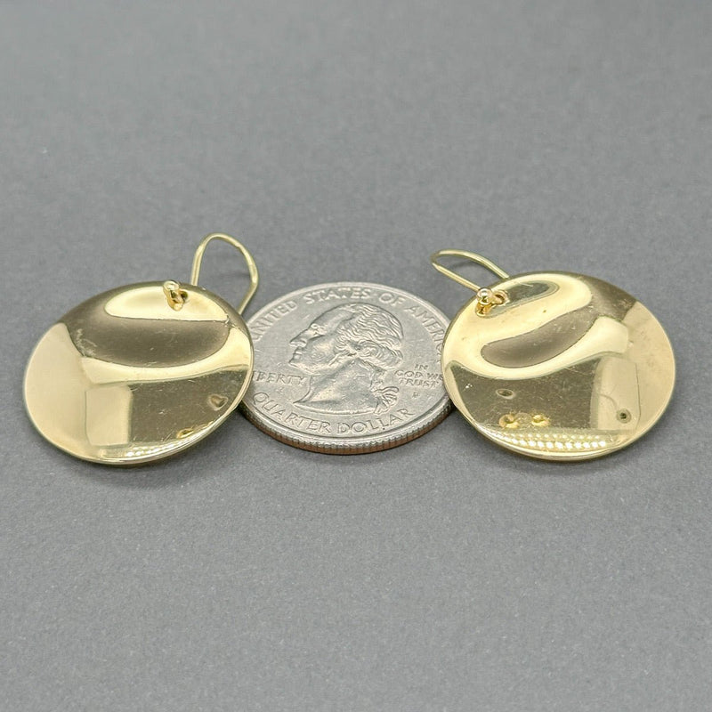 Estate Tiffany & Co. Peretti 18K Y Gold Disc Earrings - Walter Bauman Jewelers