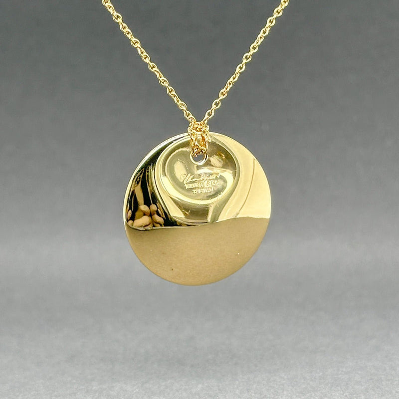 Estate Tiffany & Co. Peretti 18K Y Gold Round Pendant - Walter Bauman Jewelers