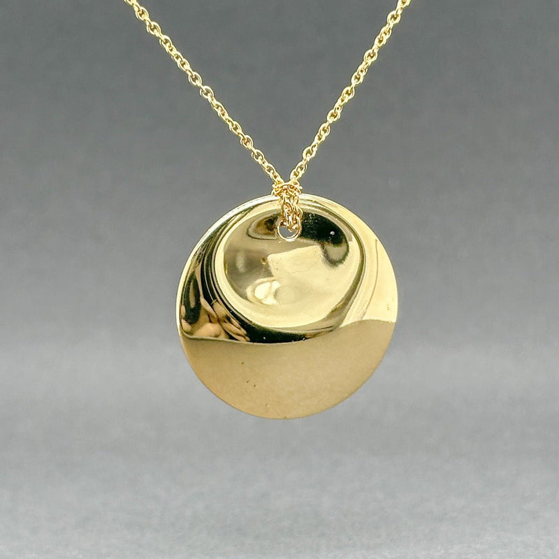 Estate Tiffany & Co. Peretti 18K Y Gold Round Pendant - Walter Bauman Jewelers