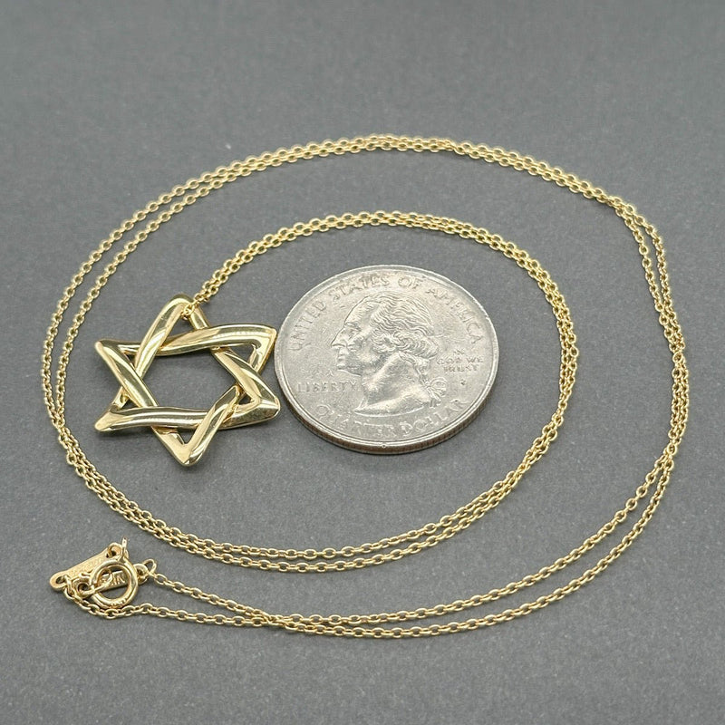 Estate Tiffany & Co. Peretti 18K Y Gold Star Of David Pendant - Walter Bauman Jewelers