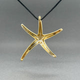 Estate Tiffany & Co. Peretti 18K Y Gold Starfish on Black Silk Pendant - Walter Bauman Jewelers