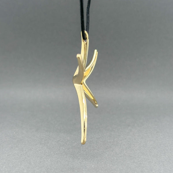 Estate Tiffany & Co. Peretti 18K Y Gold Starfish on Black Silk Pendant - Walter Bauman Jewelers