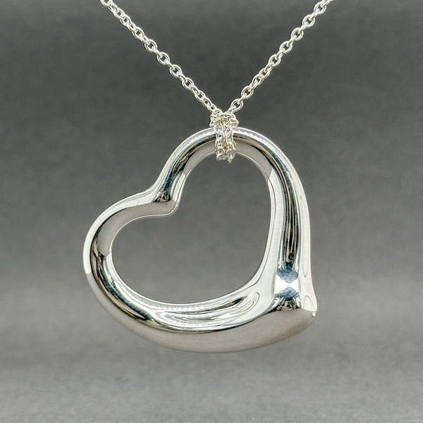 Estate Tiffany & Co. Peretti SS 33.5mm XL Open Heart Pendant - Walter Bauman Jewelers