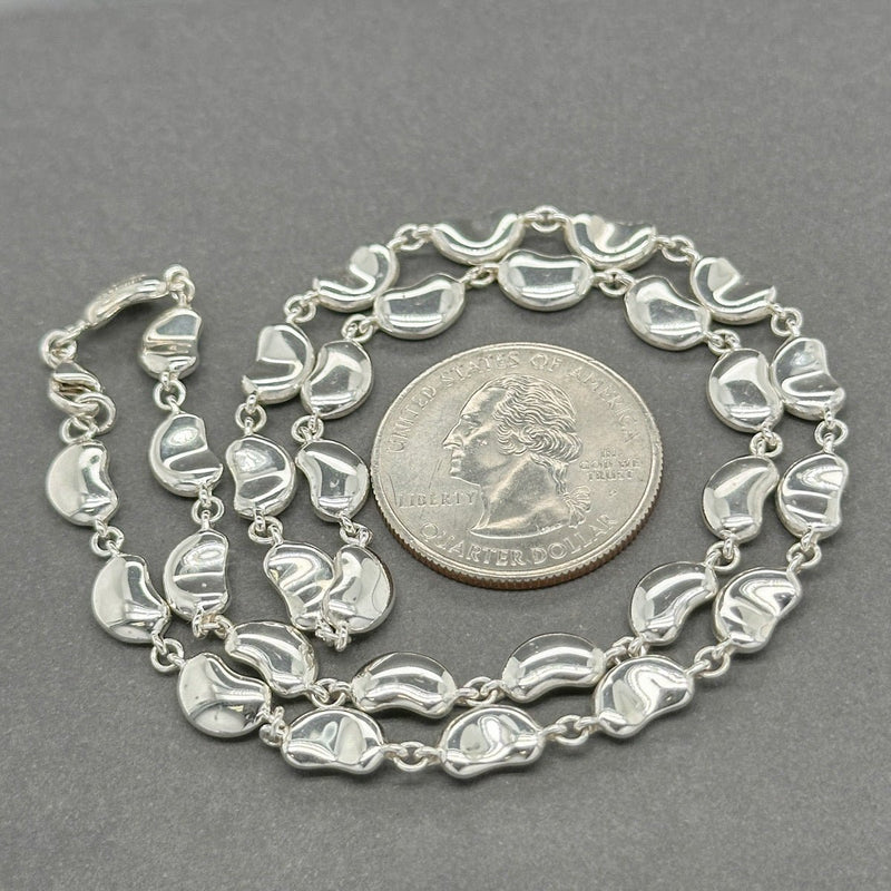 Estate Tiffany & Co. Peretti SS Bean Station Necklace - Walter Bauman Jewelers