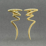 Estate Tiffany & Co. Picasso 18K Y Gold Graffiti Scribble Zigzag Earrings - Walter Bauman Jewelers