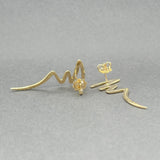 Estate Tiffany & Co. Picasso 18K Y Gold Graffiti Scribble Zigzag Earrings - Walter Bauman Jewelers