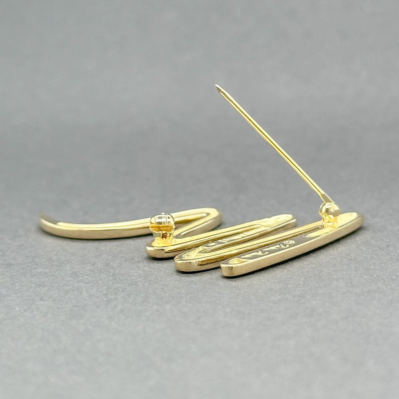 Estate Tiffany & Co. Picasso 18K Y Gold Graffiti Scribble Zigzag Pin - Walter Bauman Jewelers