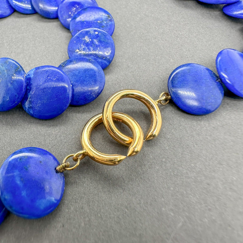 Estate Tiffany & Co. Picasso 18K Y Gold Lapis Lazuli Beaded Necklace - Walter Bauman Jewelers