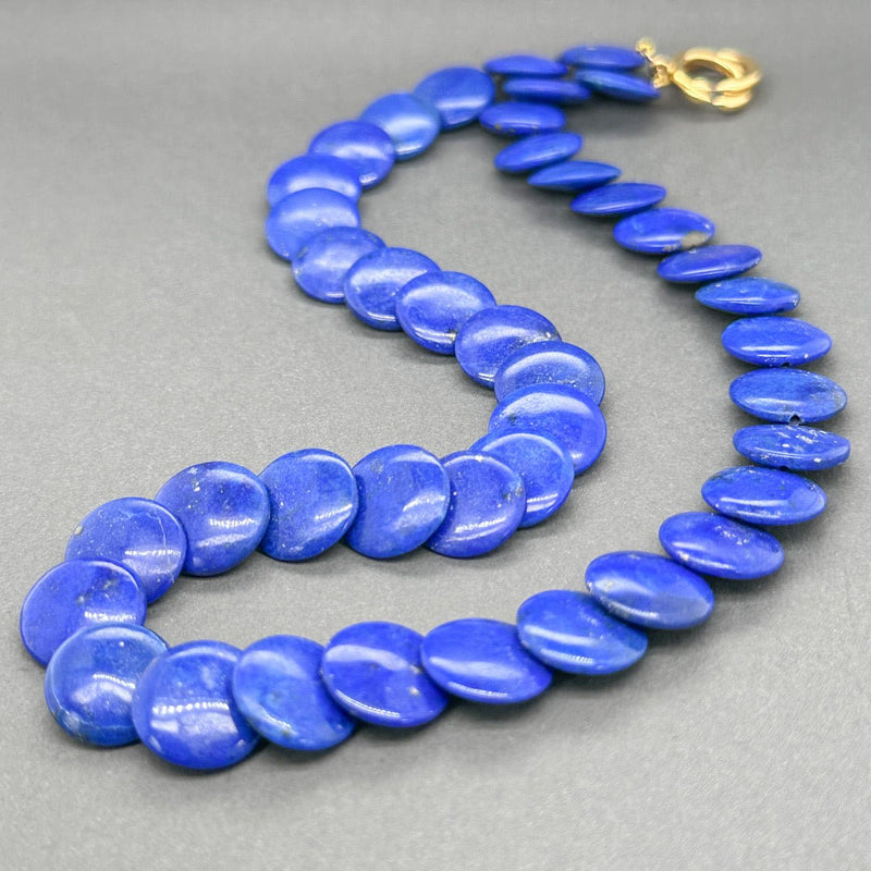 Estate Tiffany & Co. Picasso 18K Y Gold Lapis Lazuli Beaded Necklace - Walter Bauman Jewelers