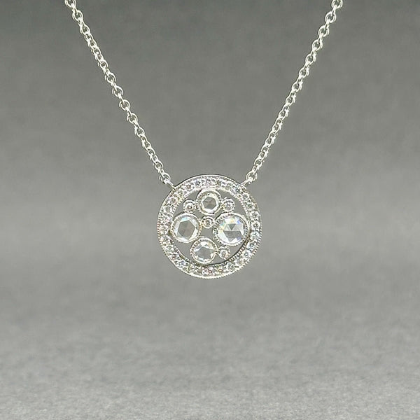 Estate Tiffany & Co. Platinum 0.24ctw Diamond Cobblestone Pendant - Walter Bauman Jewelers