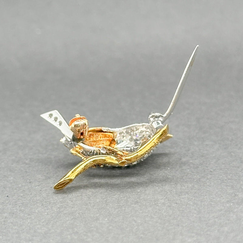 Estate Tiffany & Co. Platinum 18 0.52ctw G/VS1 Diamond Bird Brooch - Walter Bauman Jewelers