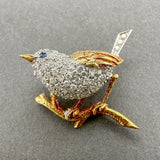 Estate Tiffany & Co. Platinum 18 0.52ctw G/VS1 Diamond Bird Brooch - Walter Bauman Jewelers