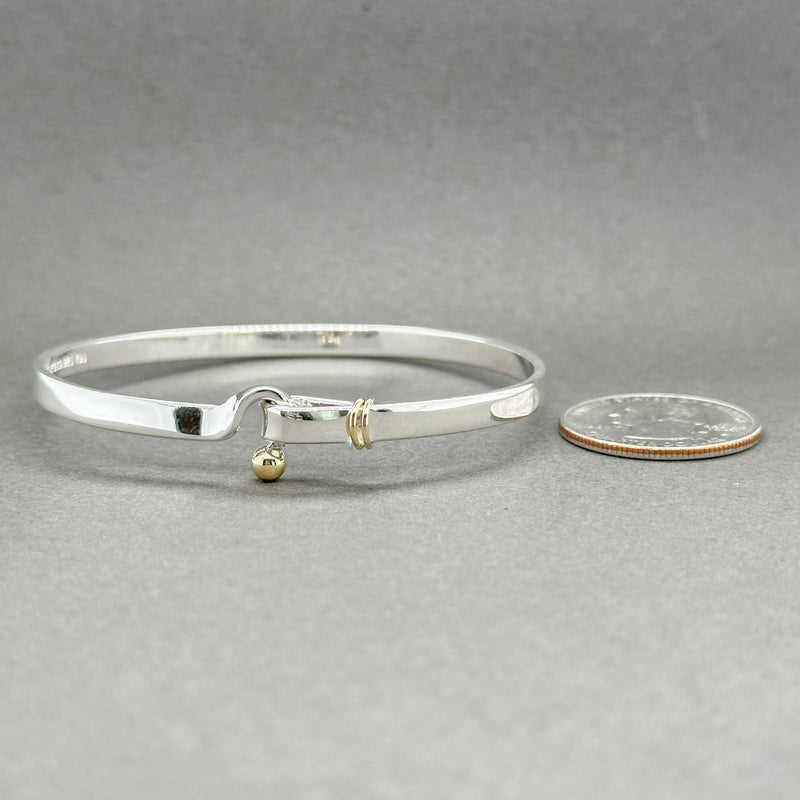 Estate Tiffany & Co. SS 18 Hook & Eye Bangle Bracelet - Walter Bauman Jewelers
