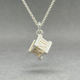 Estate Tiffany & Co. SS Atlas Cube Pendant - Walter Bauman Jewelers