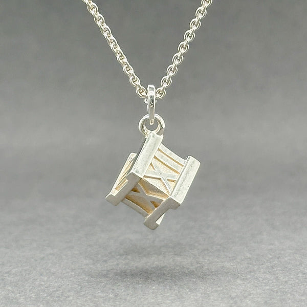 Estate Tiffany & Co. SS Atlas Cube Pendant - Walter Bauman Jewelers