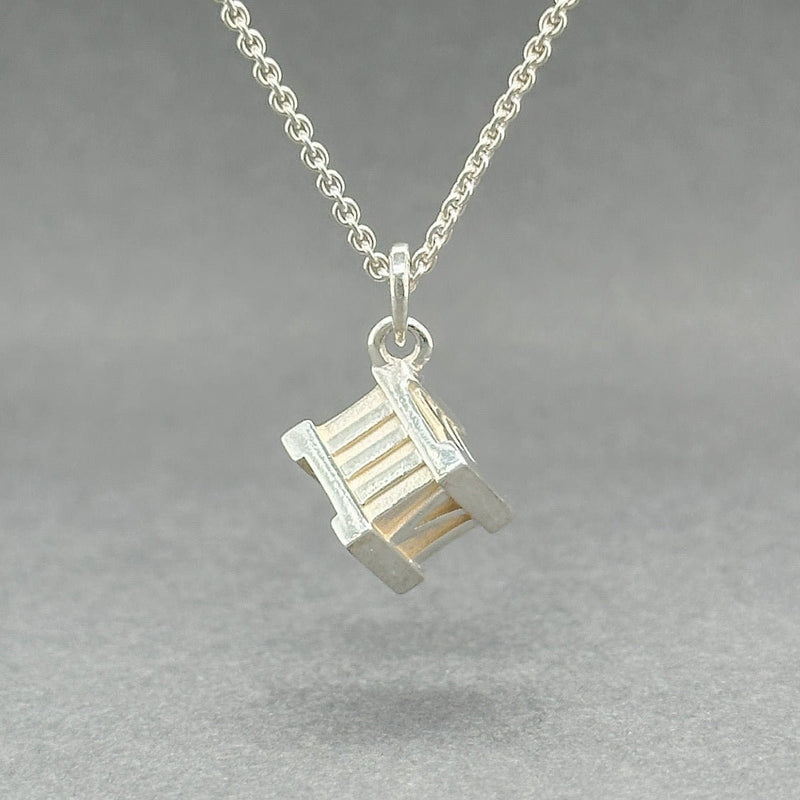 Estate Tiffany & Co. SS Atlas Cube Pendant - Walter Bauman Jewelers