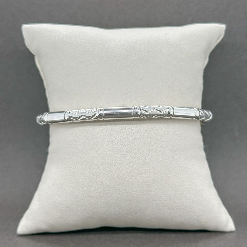 Estate Tiffany & Co SS Aztec Zig Zag Link Bracelet - Walter Bauman Jewelers