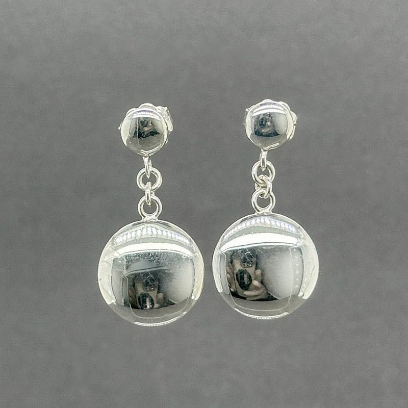 Tiffany Silver Ball Dangle Earrings Estate Tiffany SS Circle Drop Earrings  Walter Bauman