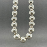 Estate Tiffany & Co. SS Graduated Ball Bead Necklace - Walter Bauman Jewelers