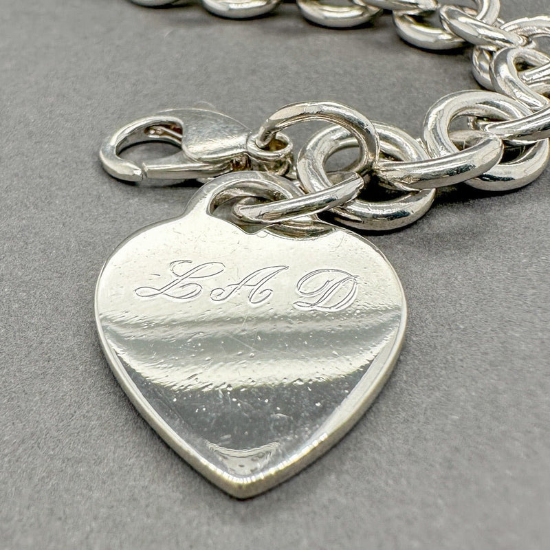 Estate Tiffany & Co. SS Heart Tag Bracelet - Walter Bauman Jewelers