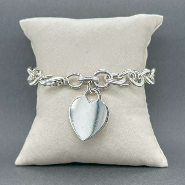 Estate Tiffany & Co. SS Heart Tag Bracelet - Walter Bauman Jewelers