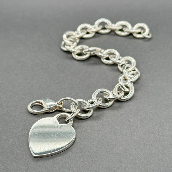 Estate Tiffany & Co. SS Heart Tag Bracelet - Walter Bauman Jewelers