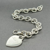 Estate Tiffany & Co. SS Heart Tag Bracelet - Walter Bauman Jewelers